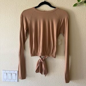 NWOT Free People Night Trouble Long Sleeve Top